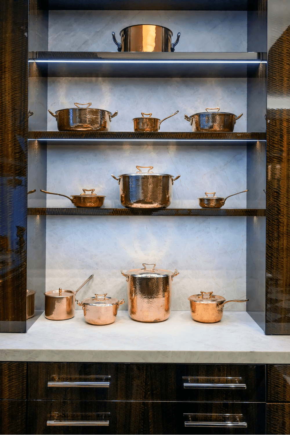 Copper Cookware Set of 11 w Standard Lid - AmorettiBrothers