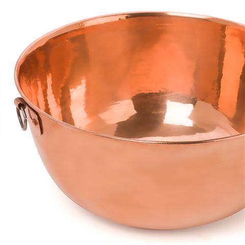 Rusty Copper Hammered Mixing Bowl with silver finish inside- Set