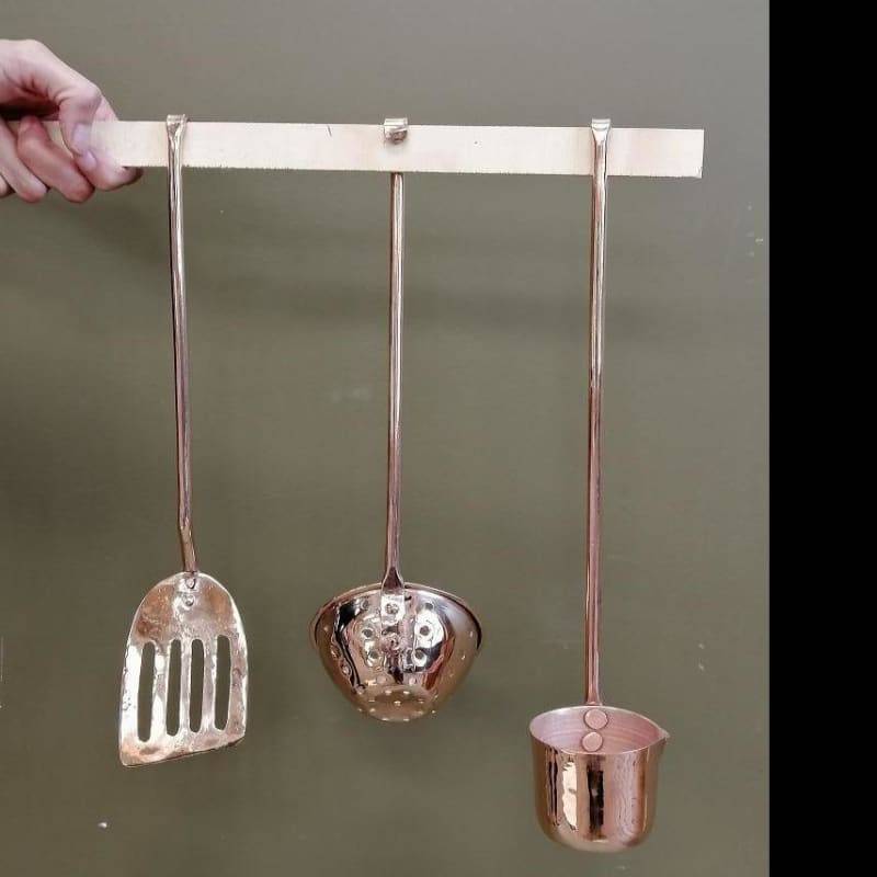 Set of 3 Copper Kitchen Tools - Amoretti Brothers