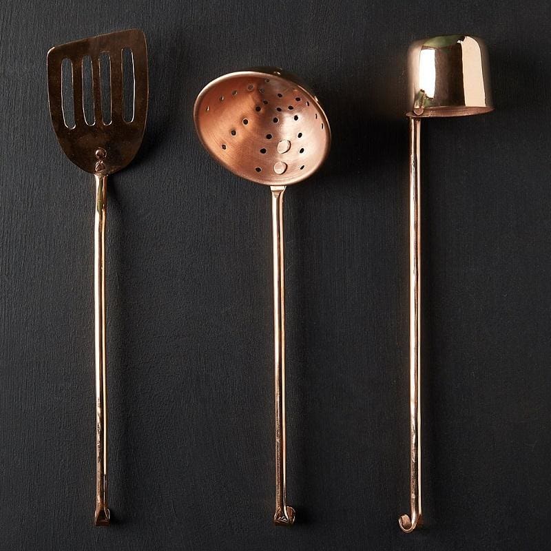 Set of 3 Copper Kitchen Tools - kitchen tools